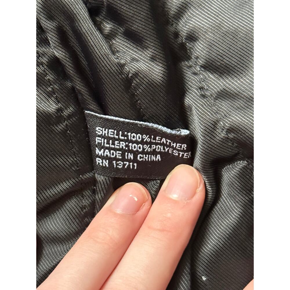 Brandini Black Vintage Leather Coat - Picture 5 of 5